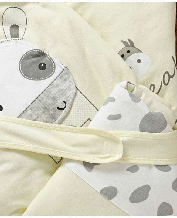 Babyhug Hooded Wrapper Striped - Blue