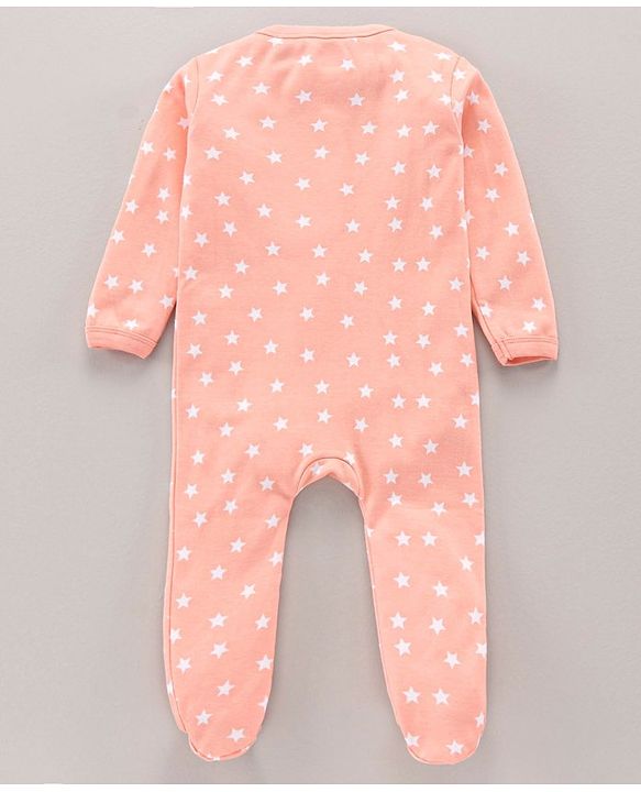 Babyhug Cotton Knit Full Sleeves Panda Print Sleep Suit - Pink