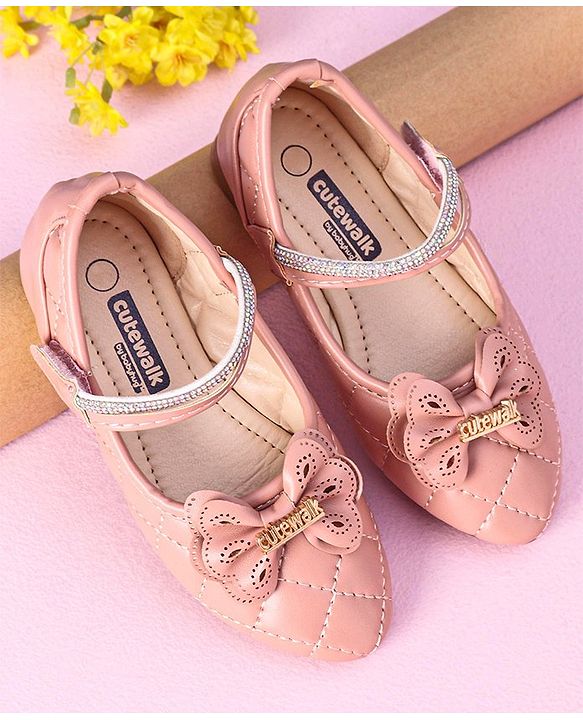 Cute Walk by Babyhug Sandals with Bow Applique - Pink
