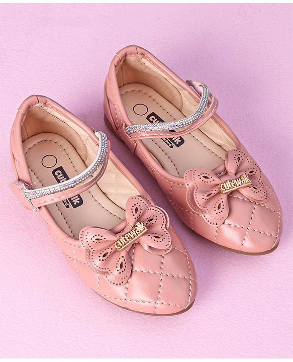 Cute Walk by Babyhug Sandals with Bow Applique - Pink