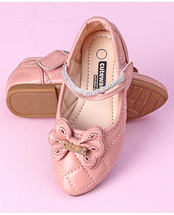 Cute Walk by Babyhug Sandals with Bow Applique - Pink