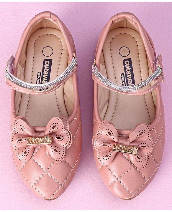 Cute Walk by Babyhug Sandals with Bow Applique - Pink