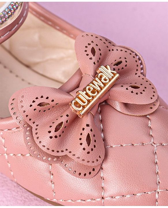 Cute Walk by Babyhug Sandals with Bow Applique - Pink