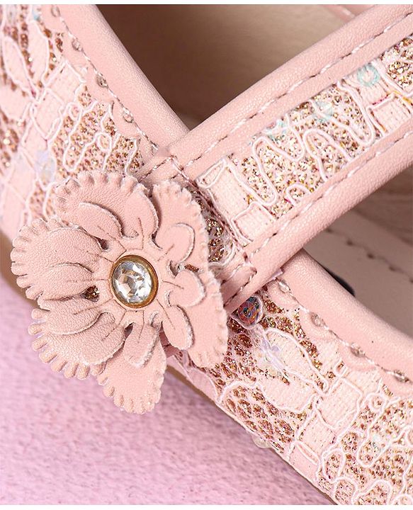Cute Walk by Babyhug Sandals Bow & Flower Applique- Pink