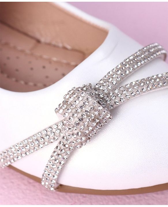 Cute Walk by Babyhug Embellished Sandals- White
