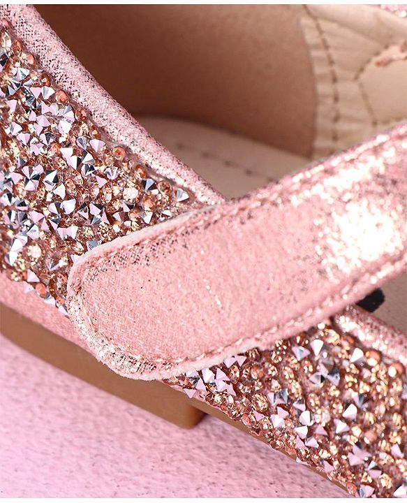 Cute Walk by Babyhug Party Wear Belly Shoes - Light Pink