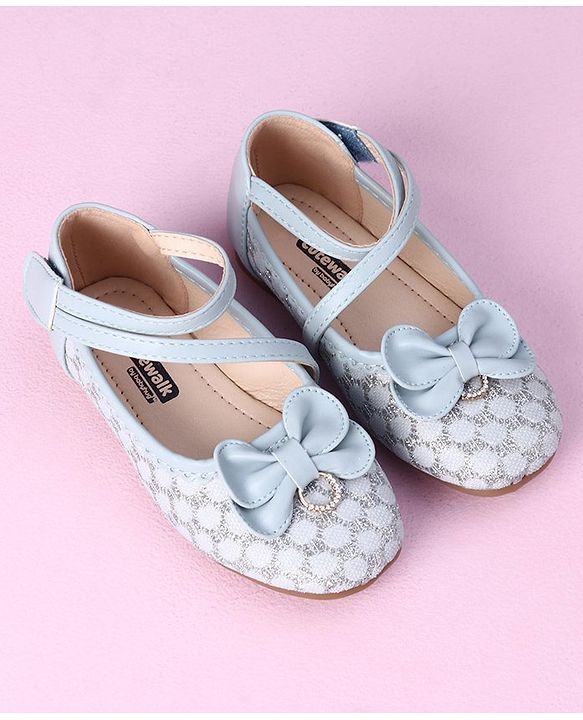 Cute Walk by Babyhug Sandals Bow Applique - Blue