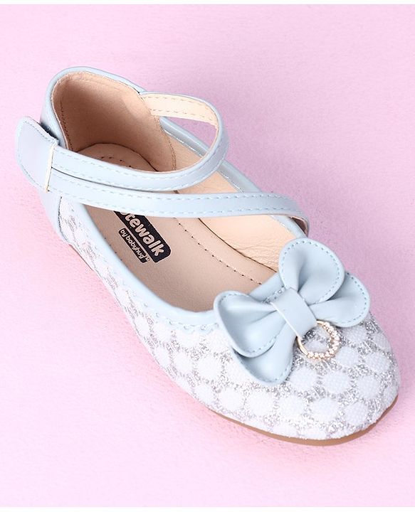 Cute Walk by Babyhug Sandals Bow Applique - Blue