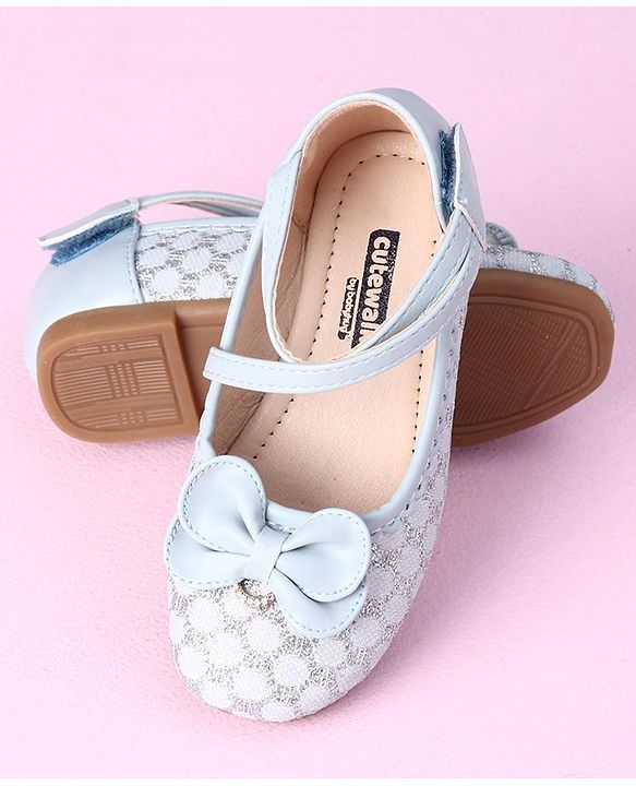 Cute Walk by Babyhug Sandals Bow Applique - Blue