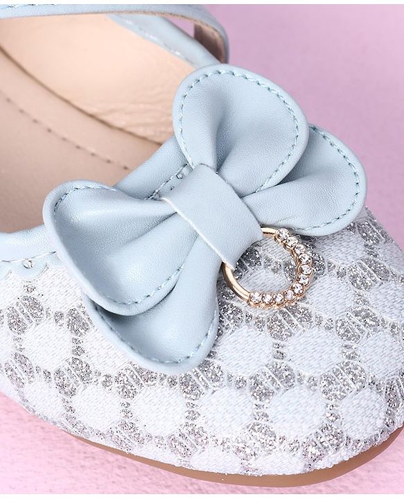 Cute Walk by Babyhug Sandals Bow Applique - Blue