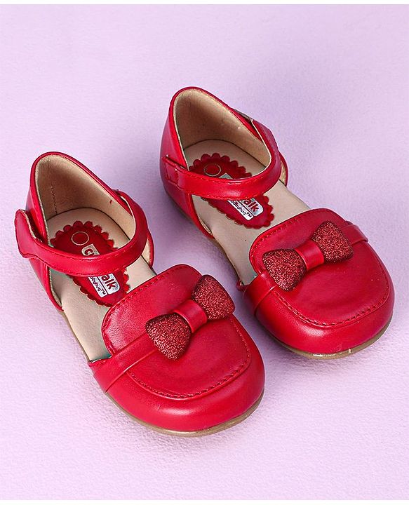Cute Walk by Babyhug Ballerinas Bow Applique - Red