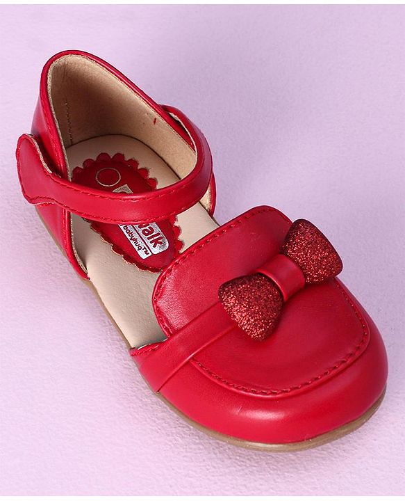 Cute Walk by Babyhug Ballerinas Bow Applique - Red
