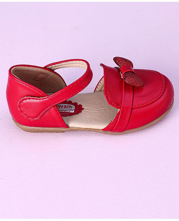 Cute Walk by Babyhug Ballerinas Bow Applique - Red