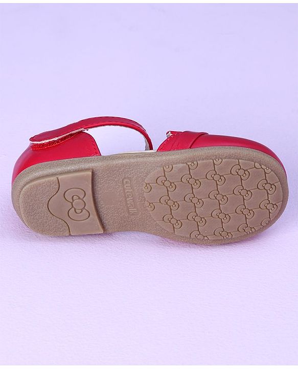 Cute Walk by Babyhug Ballerinas Bow Applique - Red