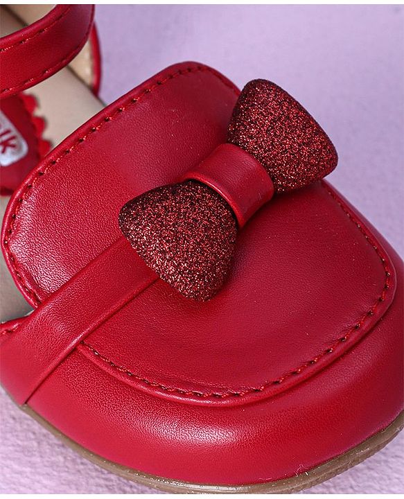 Cute Walk by Babyhug Ballerinas Bow Applique - Red