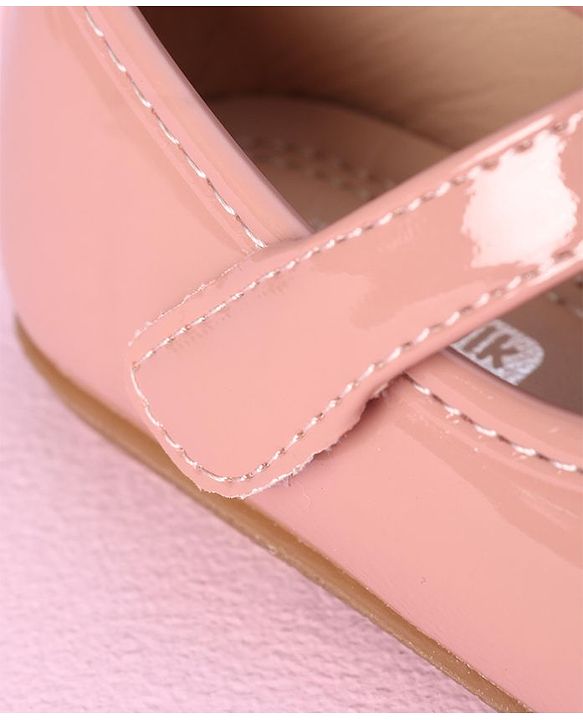 Cute Walk by Babyhug Ballerinas Lace Tie Applique- Pink
