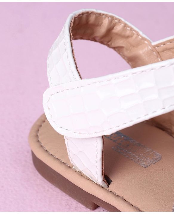 Cute Walk by Babyhug Sandals with Studded Lace - White