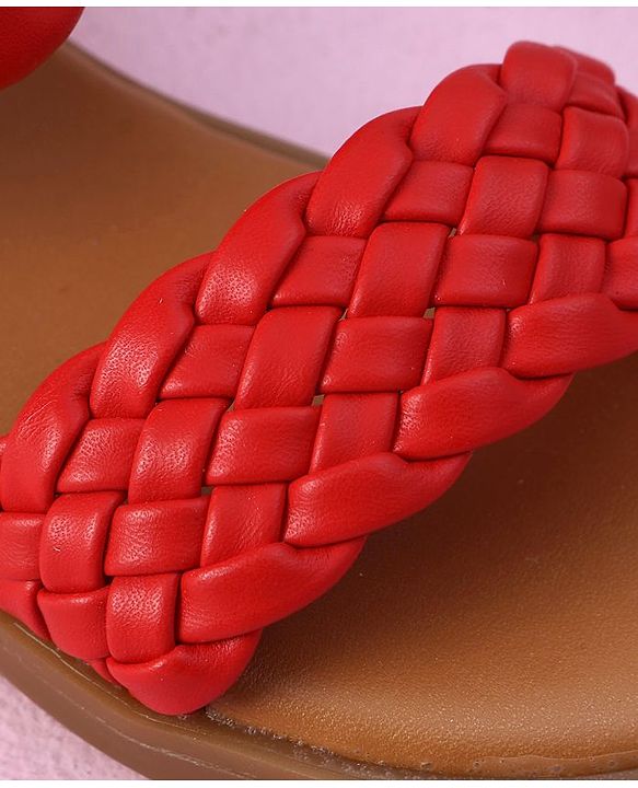 Cute Walk by Babyhug Sandals Bow Applique- Red