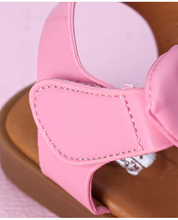 Cute Walk by Babyhug Sandals Bow Applique- Red