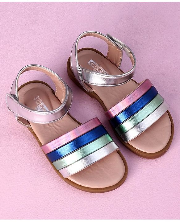 Cute Walk by Babyhug Sandals- Silver