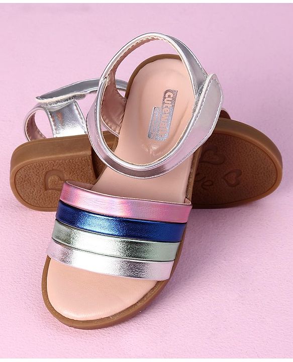 Cute Walk by Babyhug Sandals- Silver