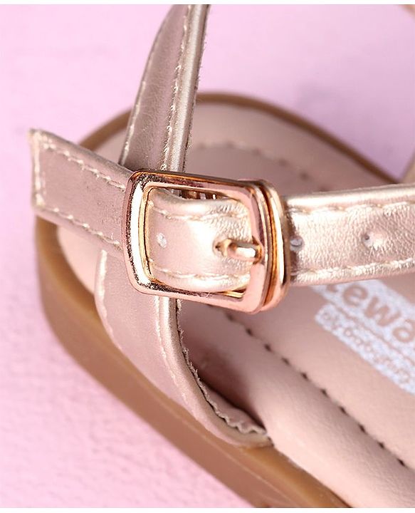 Cute Walk by Babyhug Sandals with Studded Lace - Gold