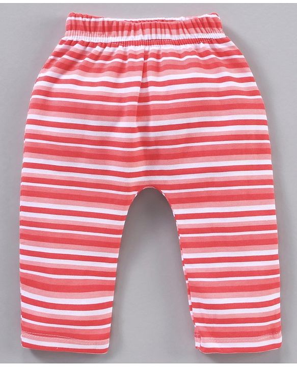 Babyhug Full Length Diaper Leggings Stripes & Floral Print Pack Of 3 - Multicolor