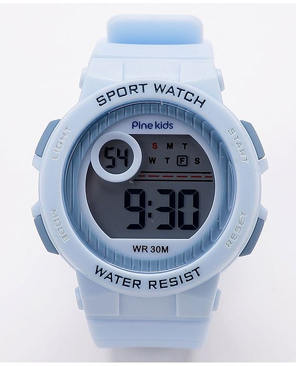 Pine Kids Free Size Digital Watch For Boys - Light Blue