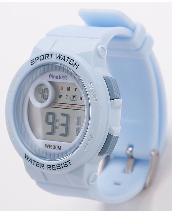 Pine Kids Free Size Digital Watch For Boys - Light Blue