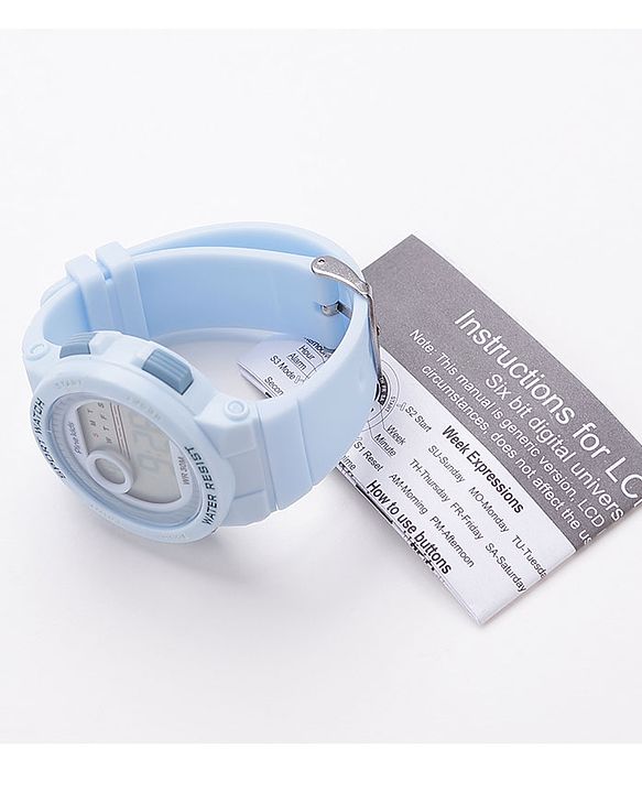 Pine Kids Free Size Digital Watch For Boys - Light Blue