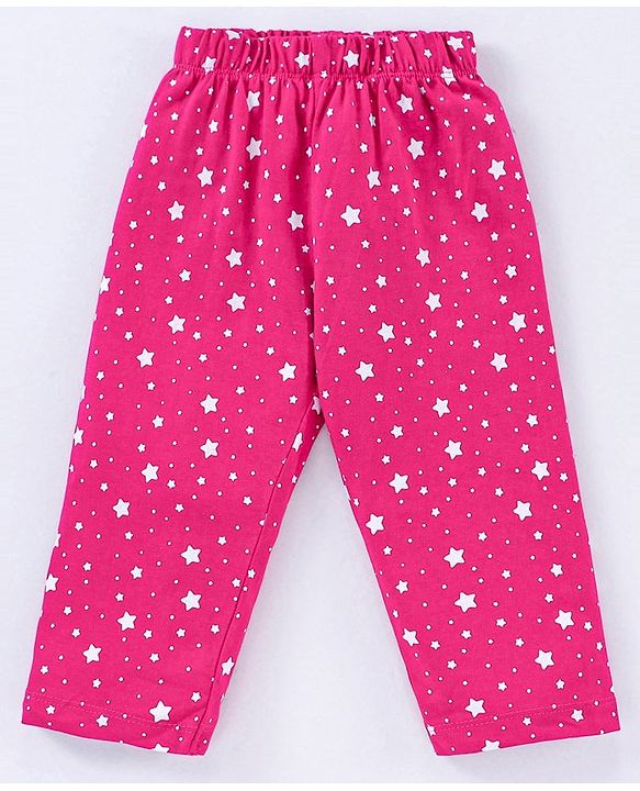 Babyhug 100% Cotton Full Sleeves Night Suit Bear Print - Maroon