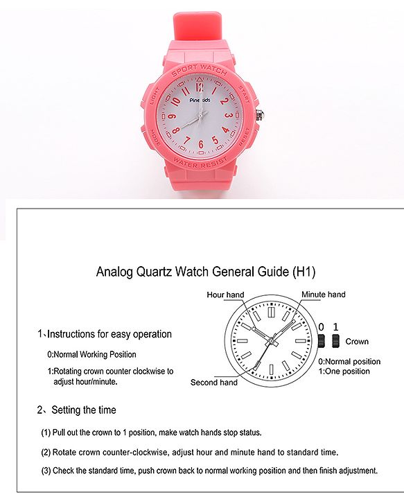Pine Kids Analog Watch - Dark Pink