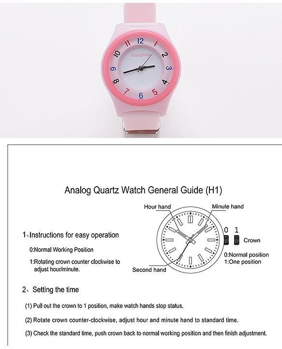 Babyhug Analog Watch - Pink
