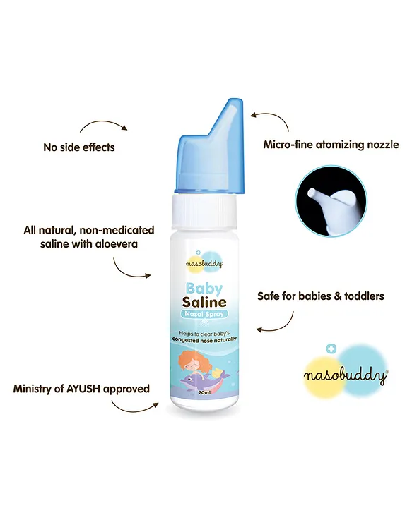 Nasobuddy Baby Saline Nasal Spray All Natural Saline Solution