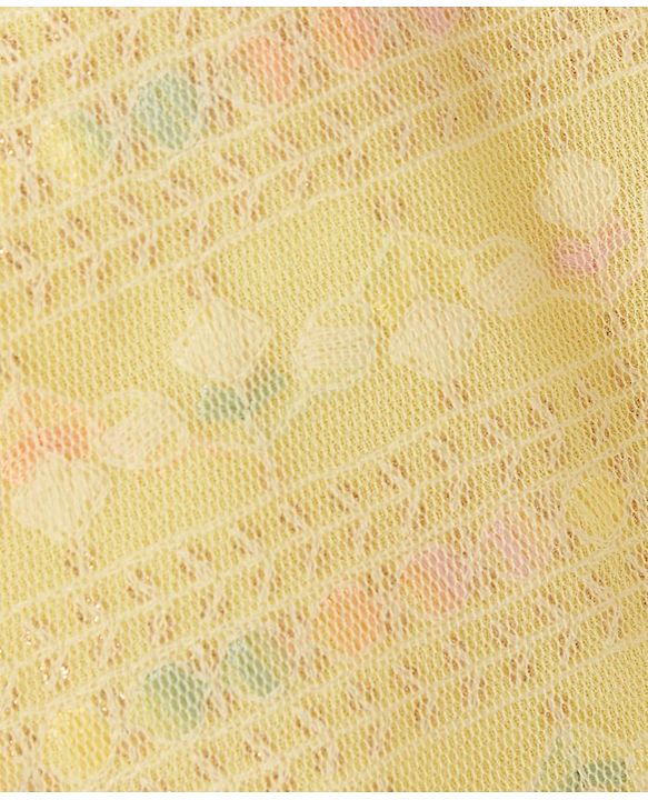 Babyhug Singlet Sleeves Woven Choli & Lehenga With Dupatta Floral Embroidery - Yellow