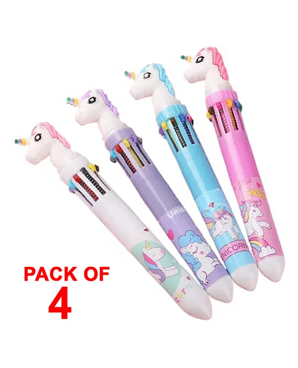 Novelty Multicolor Ballpoint, 8 Multicolor Pen Stationery