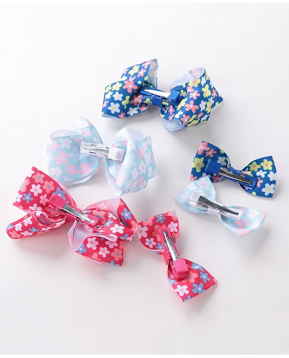 Babyhug Bow and Butterfly Clips Pack of 6 - Multicolor