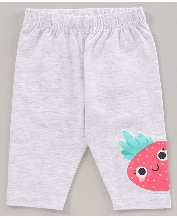 Babyhug Three Fourth Length Lycra Printed Leggings Pack Of 3 - Multicolor