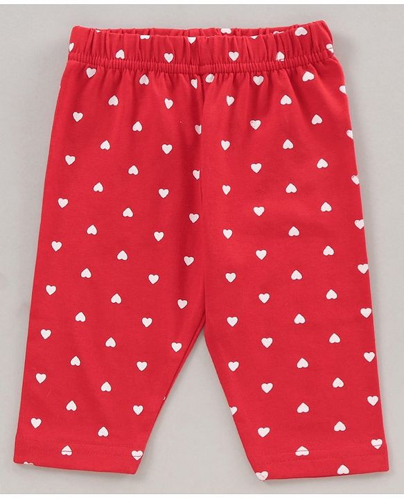 Babyhug Three Fourth Length Lycra Printed Leggings Pack Of 3 - Multicolor