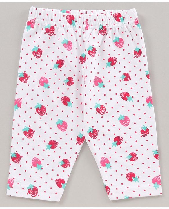 Babyhug Three Fourth Length Lycra Printed Leggings Pack Of 3 - Multicolor