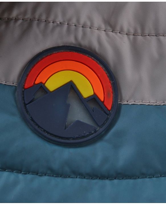 Babyhug Full Sleeves Quilted Jacket Colour Block Pattern - Multicolour