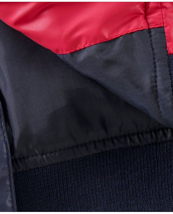 Babyhug Full Sleeves Color Block Bomber Jacket - Multicolor