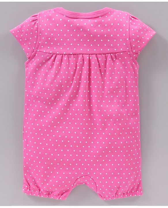 Babyhug Short Sleeves 100% Cotton Romper Pack of 2 - Pink Yellow