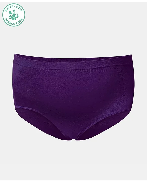 ECOMAMA Super Soft Bamboo Fibre Antimicrobial Seamless Over The Bump Panty  Purple Online in India, Buy at Best Price from  - 11341178