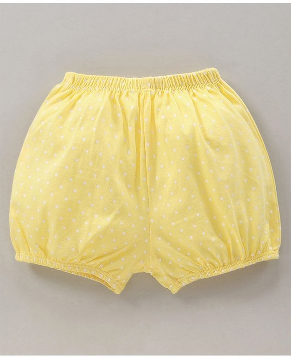 Babyhug 100% Cotton Bloomers Cat Print & Striped Pack Of 5 - Pink Yellow