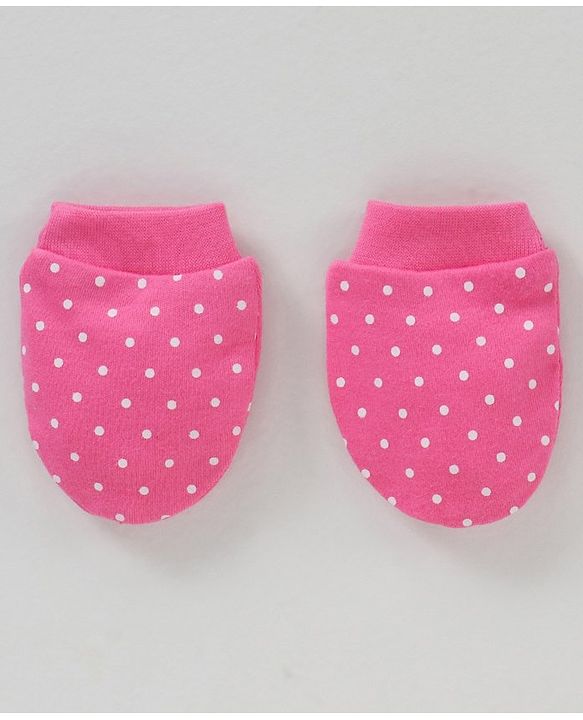 Babyhug 100% Cotton Mittens Set Multi Print Pack Of 3 - Multicolor