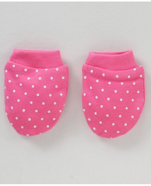 Babyhug 100% Cotton Mittens Set Multi Print Pack Of 3 - Multicolor