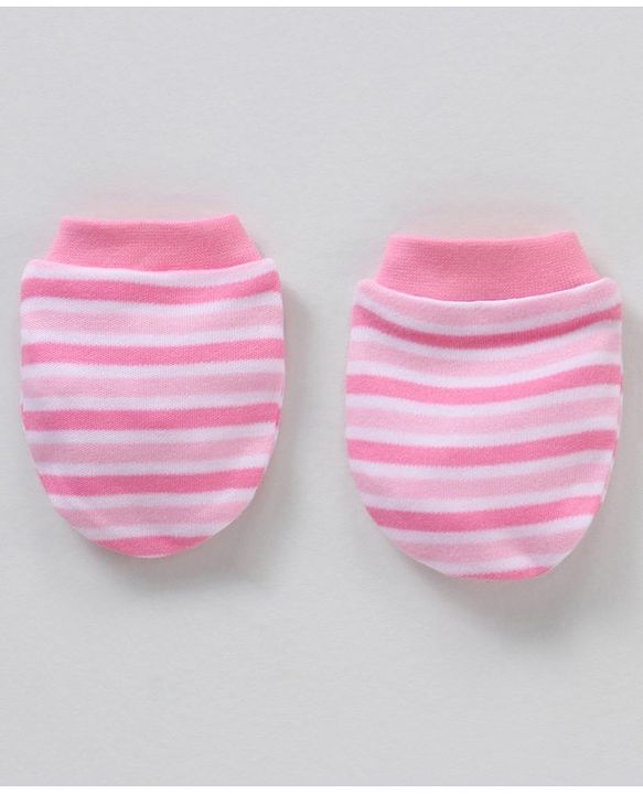 Babyhug 100% Cotton Mittens Set Multi Print Pack Of 3 - Multicolor