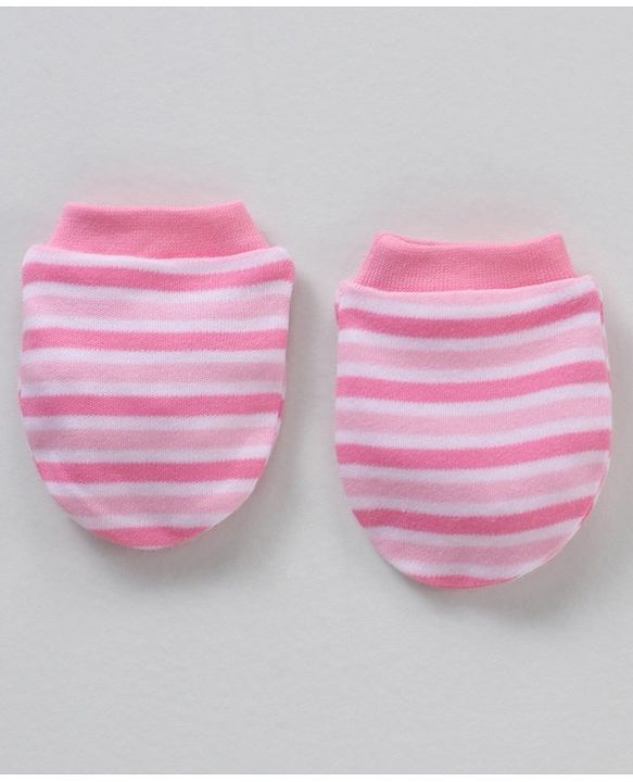 Babyhug 100% Cotton Mittens Set Multi Print Pack Of 3 - Multicolor