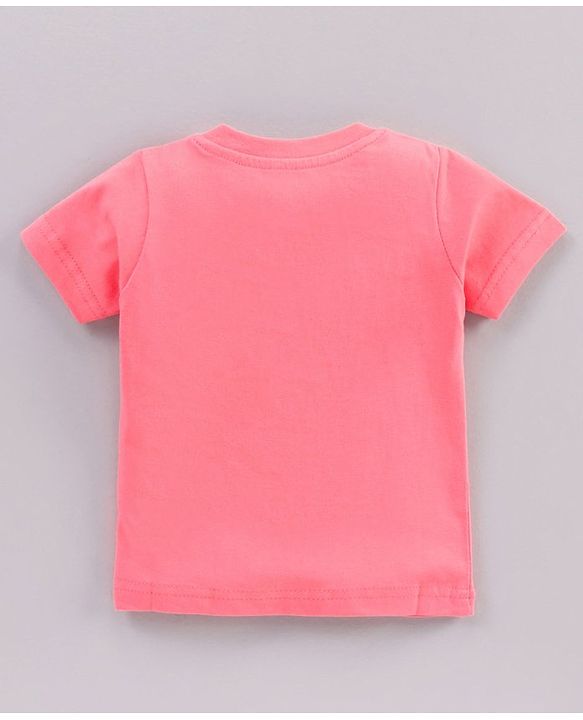 Babyhug Half Sleeves Solid T-Shirt - Pink